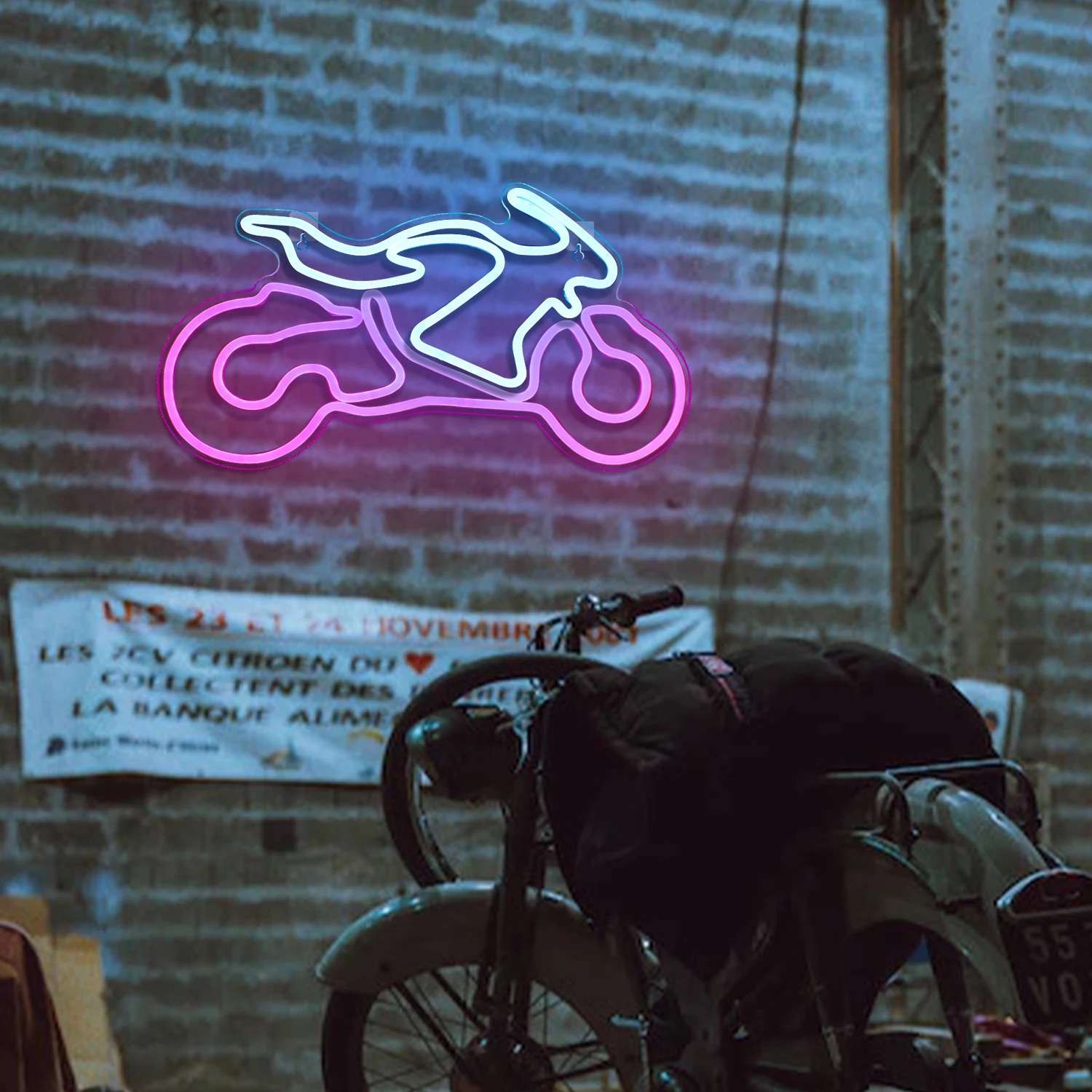 علامات نيون ليد للدراجات النارية ، أضواء ديكور جدار الغرفة ، تعمل بمنفذ USB ، فن الدراجة ، متجر ، نادي ، حفلة ، رياضة ، غرفة دراجات نارية ، مرآب