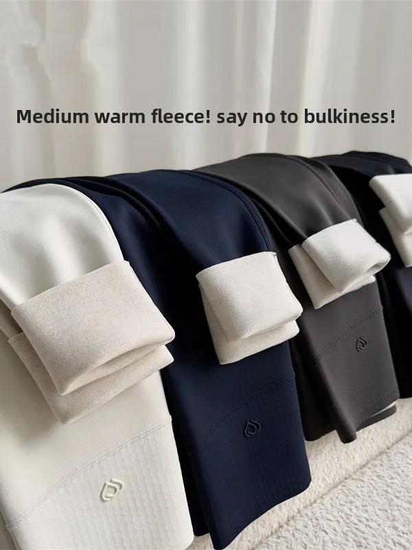 

ADIMM arkskin Yoga Pants Women's High Waist Fce Lined Camere Silk Warm Trousers Autumn Winter Belly Slimming Butt Li...