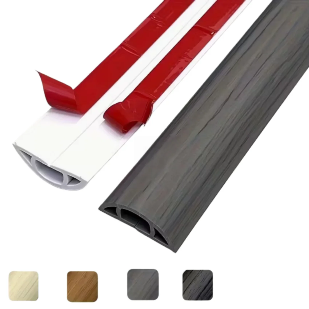 1PC 2M/78.74in Flexible Floor Cable Duct, Self-adhesive, Pvc Floor Cable Protection, Cable Bridge,  Cable Duct, Cable Hide