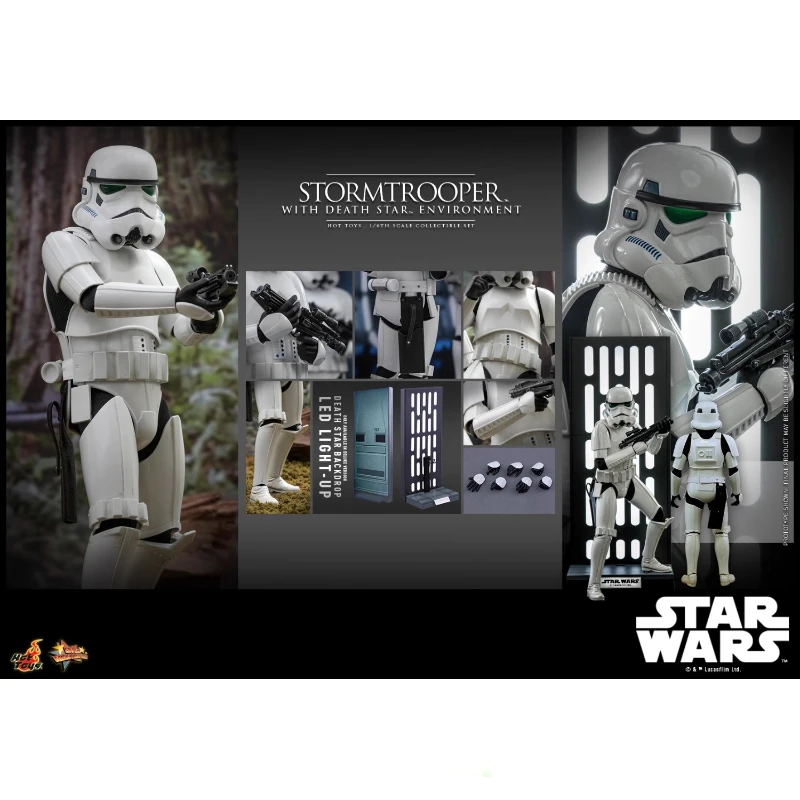 In Stock Hottoys MMS736 Star Wars Stormtrooper White Death Star Environment 1/6 Animation Action Figure Toy Model Collection