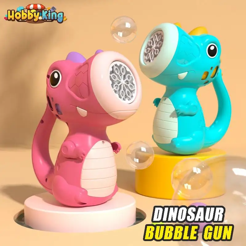 8-Hole Bubble Gun Electric Dinosaur Soap Blowers Bubbles Machine Automatic Makers Outdoor Party Beach Games Children Gift