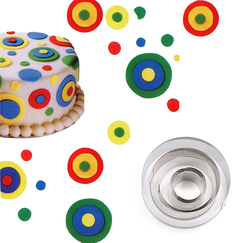 5 stuks DIY ronde polymeerklei cutter mallen aardewerk keramische snijmal tool