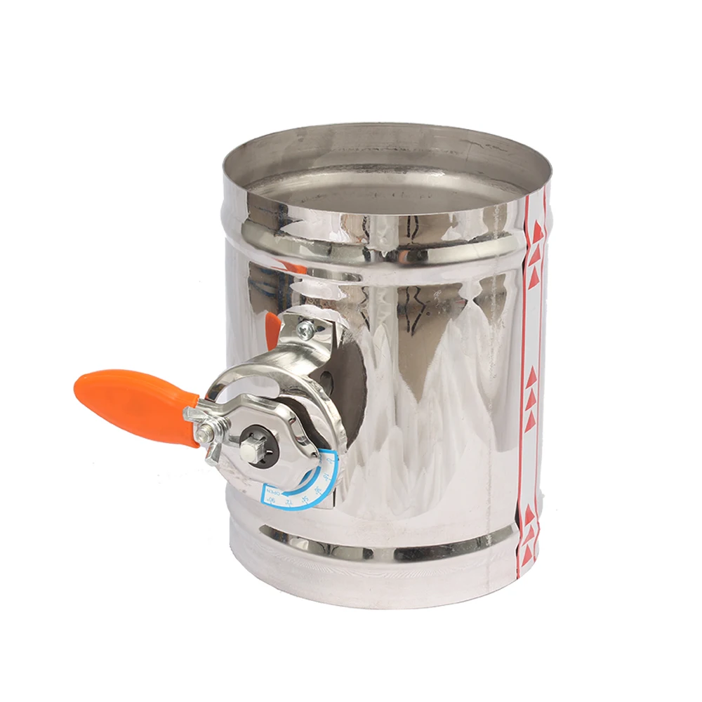 Stainless Steel 201 Manual Air Damper Duct Vent Check Valve Flow Adjusting for 3 4 5 6 8 Inch Pipe51 63 80 100 125 150 200 250mm