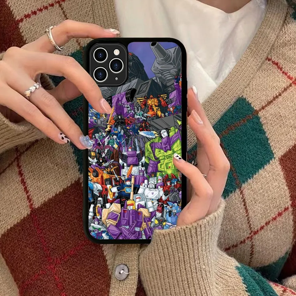 Cartoon T-Transformers Autobot Phone Case Silicone PC+TPU For For IPhone 11 12 13 14 15 16 Plus Pro Max Cover