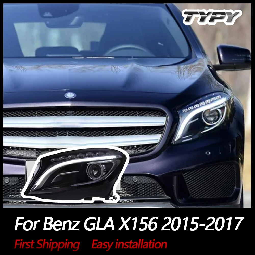 

TYPY New LED Headlight Upgrade Modified Full Head Lamp For Benz GLA X156 2015-2017 Turn Signals Daytime Running Lights