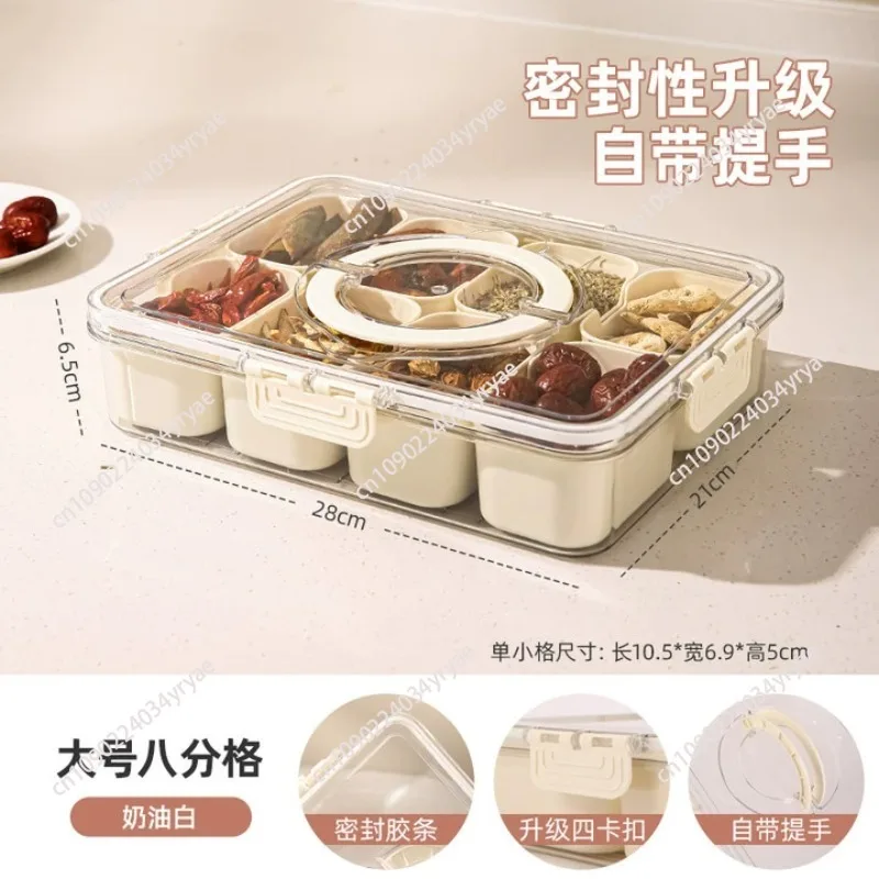 Kitchen spice storage box, household with lid, packaged storage container, food grade plastic octagonal seasoning sealed box