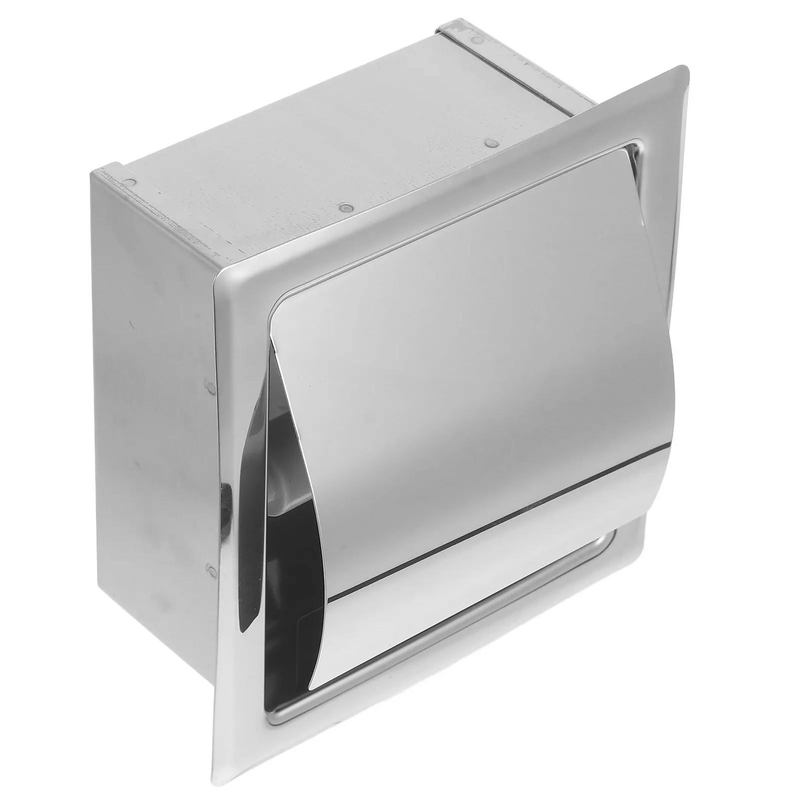 

Toilet Paper Holder Wall Mount Stainless Steel Heavy Duty Space Efficient Elegant Finish for Bathroom Kitchen Restroom Tissue