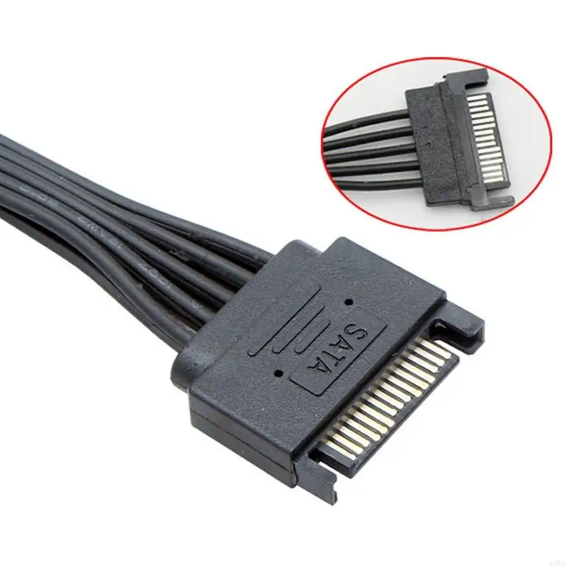Q5WA Power Splitter Kabel SSD HDD Festplatte Stromkabel 15 PIN MAME bis 2 x weibliche Leistung