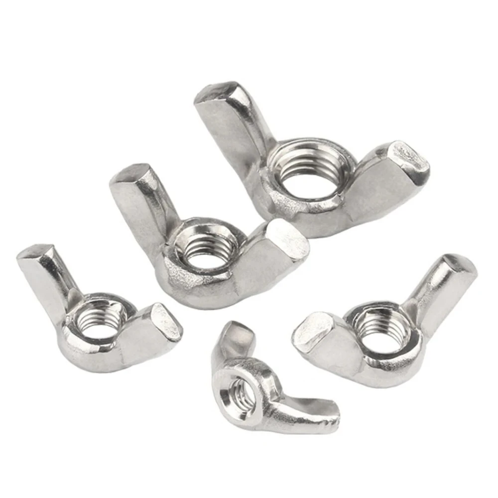 10Pcs M3 M4 M5 M6 M8 M10 M12 Butterfly Wing Nuts 304 Stainless Steel Zinc Plated Wing Nuts Zinc Plated Hand Tighten Nut