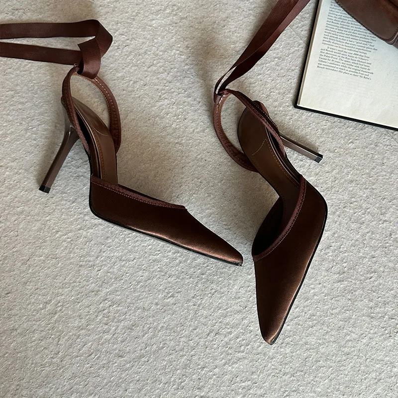 أزياء من الدانتل متابعة مضخات السيدات أحذية عالية الكعب الصنادل الجديدة في 2026 الإناث أشار تو الأحذية أنيقة النساء رقيقة الكعوب الأحذية #6