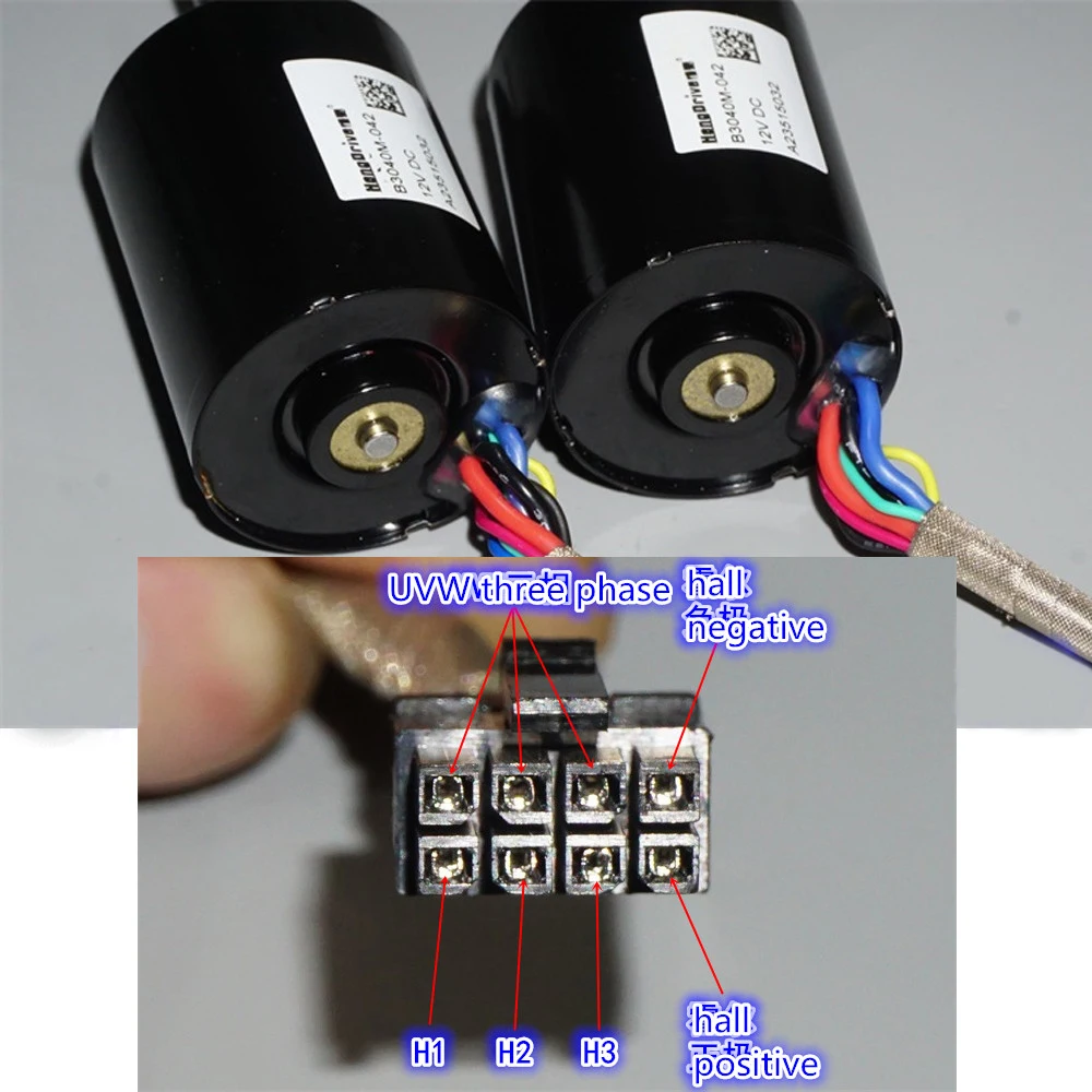 1pcs B3040 DC12V Three Phase Brushless Motor with Hall Rare Earth MagneticInner Rotor Motor Quiet High Torque Without Drive