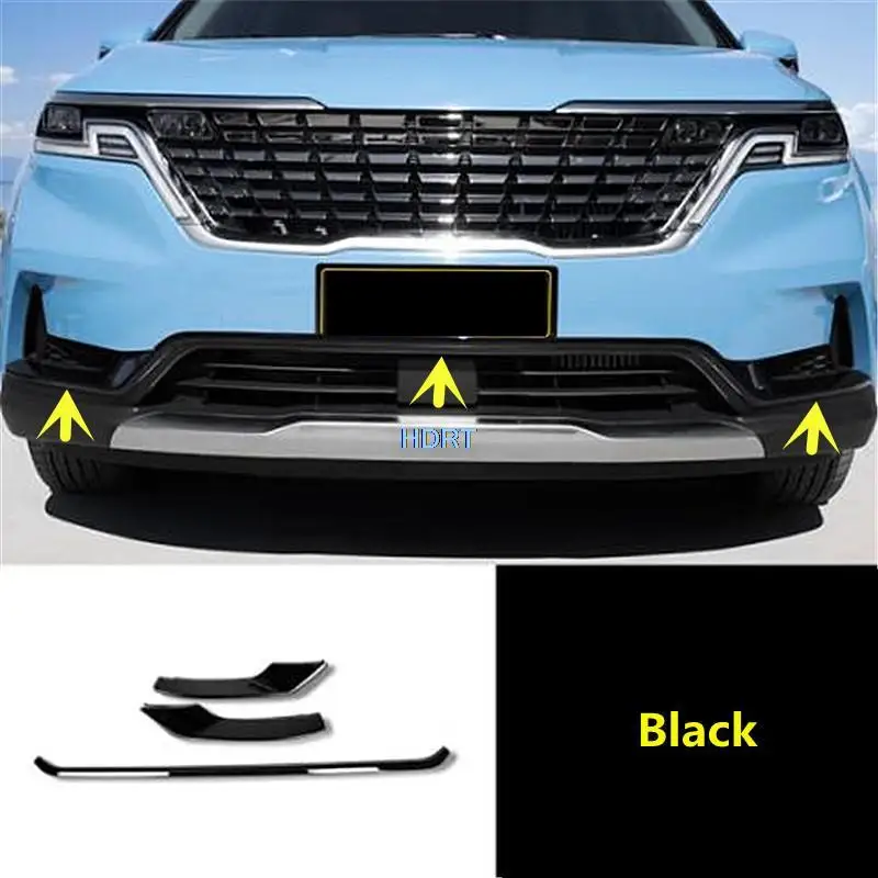 Front Under Middle Mesh Grille Moulding Decorative Cover Trim Strip For Kia Carnival Sedona KA4 2022 + Car Styling Accessories