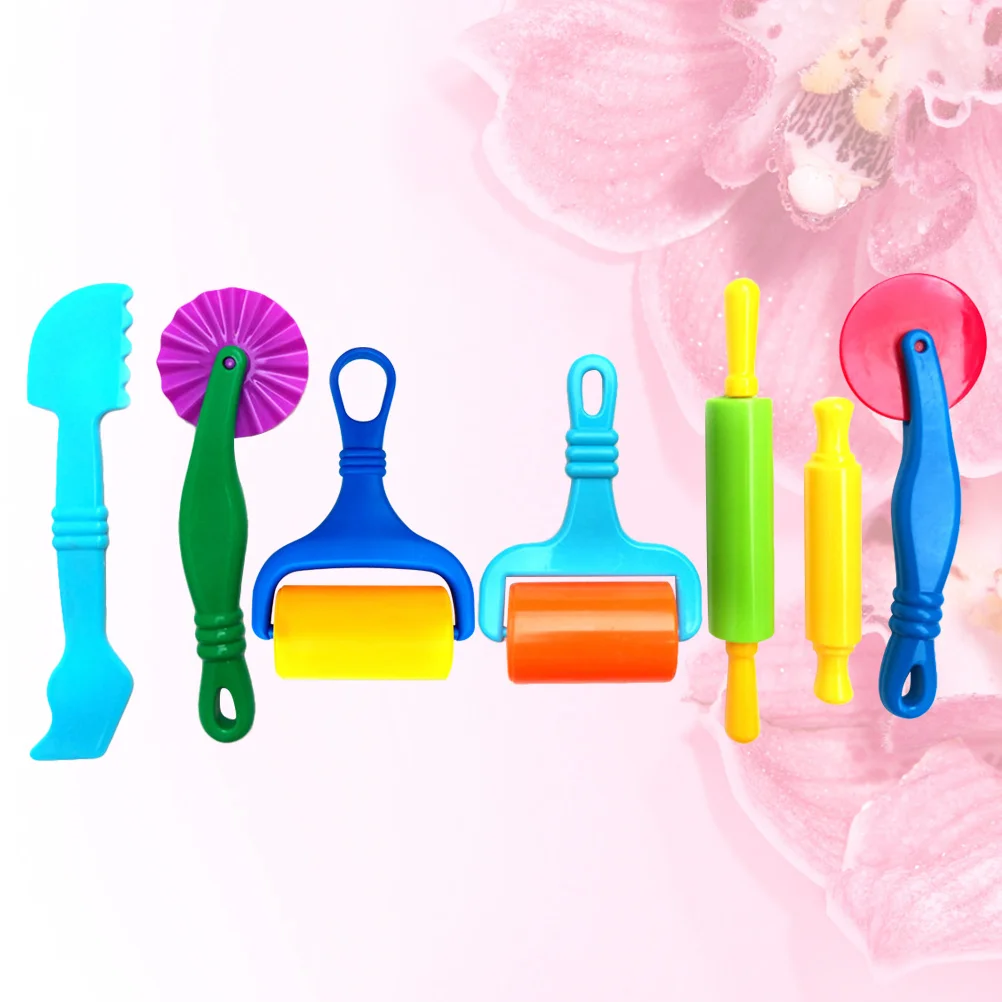 

7pcs Mold Clay Rolling Pin For Diy Plasticine Craft Tool Ceramic Pottery Making Set Creative Roller
