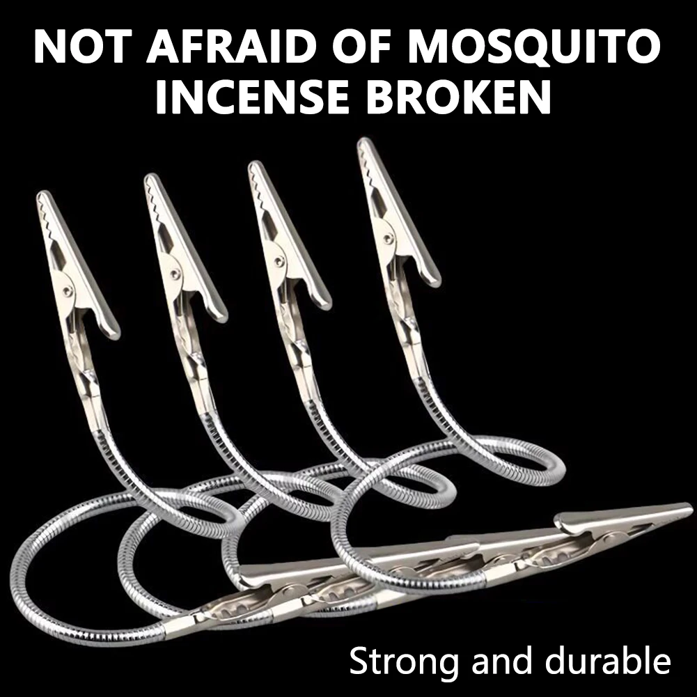 20pcs Double-Ended Mosquito-Repellent Incense Clip,Universal Crocodile Clip Bracket Broken Incense Clip Extended Hose 18/28cm