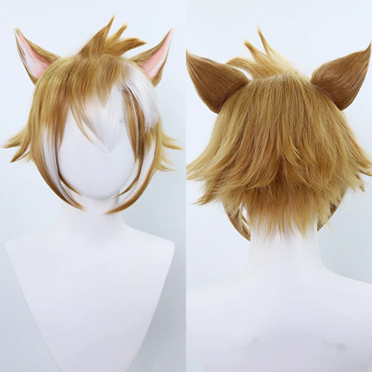 

Genshin Impact Gorou Cosplay 35cm Brown Wig Cosplay with Ears Anime Cosplay Wigs Heat Resistant Synthetic Wigs Hair Halloween