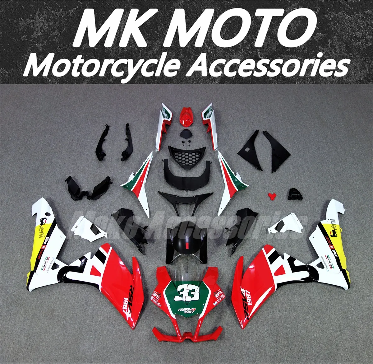 

Motorcycle Fairings Kit Fit For Aprilia RSV4 1000 2010 2011 2012 2013 2014 2015 Bodywork Set ABS Injection White Red Black