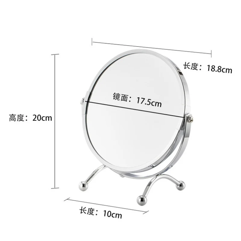 Espelho de maquiagem de metal 7 Polegada 8 Polegada premium portátil dobrável vaidade elegante quadro cosméticos para mulheres estudante hotel dormitório presente