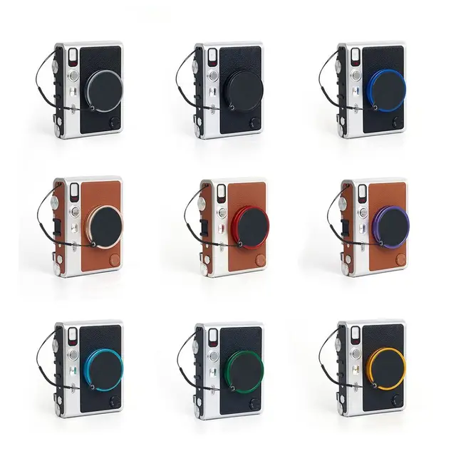 Dla Fujifilm Instax mini EVO Naklejka na obiektyw z prawdziwej skóry Lina ochronna Smycz zapobiegająca upadkowi Natychmiastowa osłona obiektywu aparatu