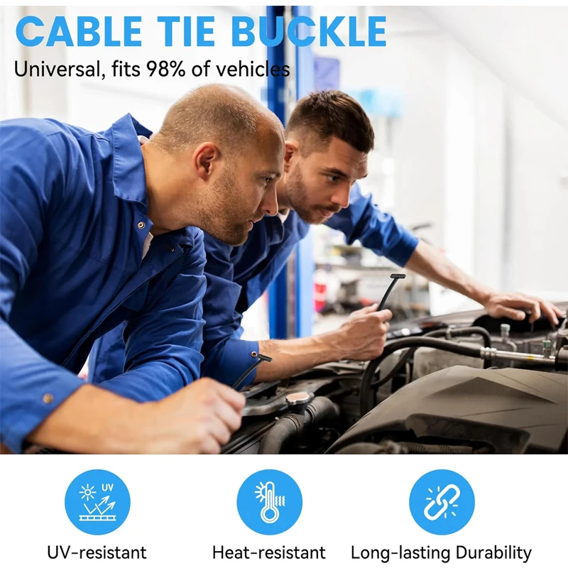 ربطات كابلات من النايلون ذاتية القفل شديدة التحمل لعام 2026 مع حماية من الأشعة فوق البنفسجية لإصلاح السيارات والمنزل وإدارة الكابلات