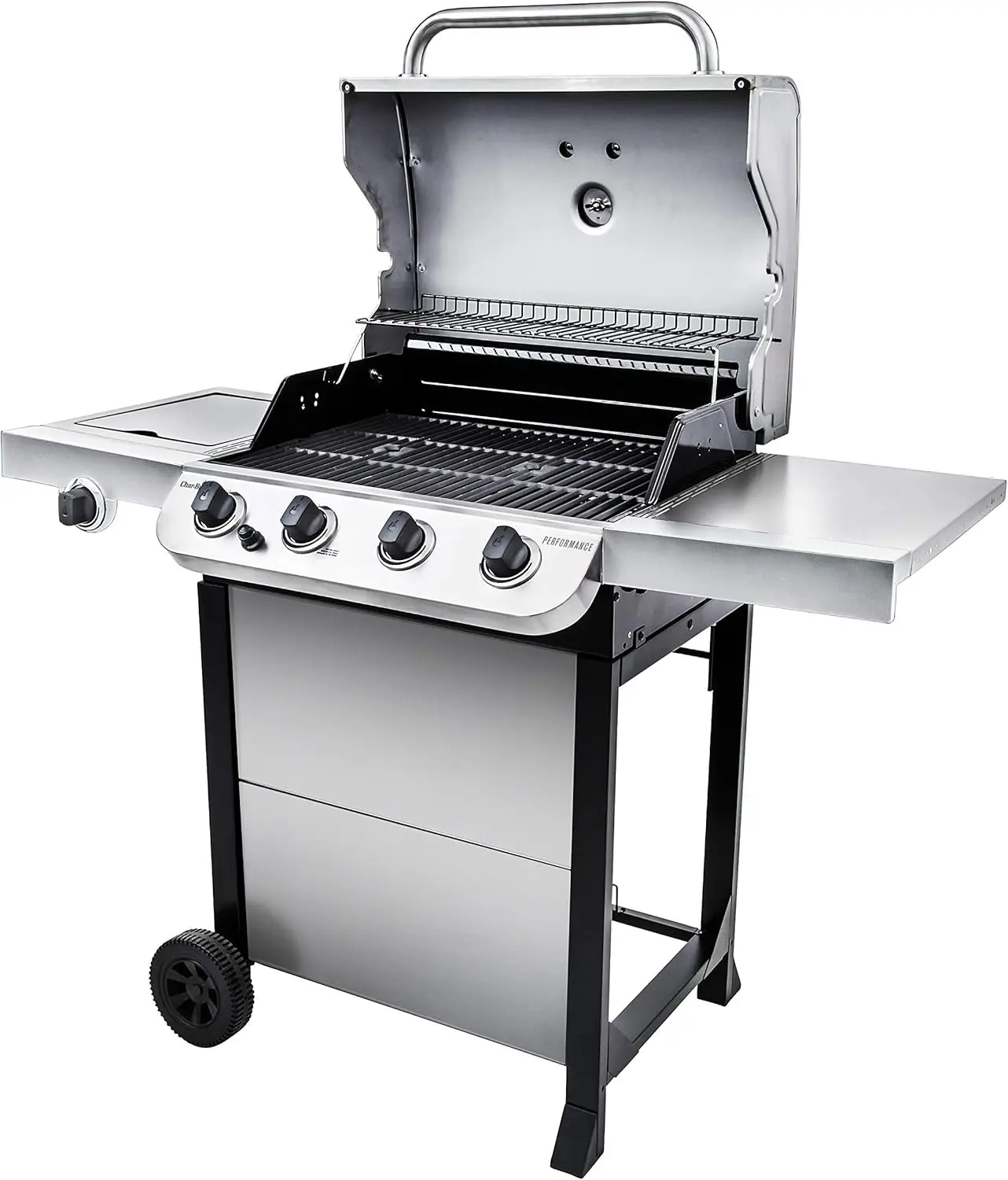 Performance Series Convective 4-Burner with Side Burner Cart Propane Gas Stainless Steel Grill - 463377319