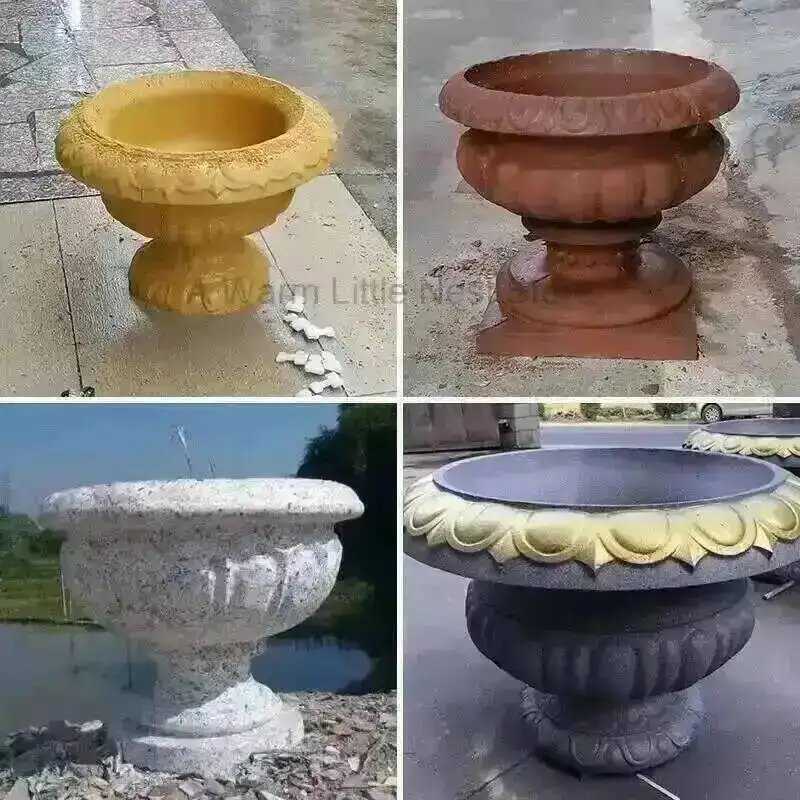 Cement Pot Mold Round Pot Flower Homemade Extra Large Bonsai Model Flower Box Balcony Column Decoration Template Accessories