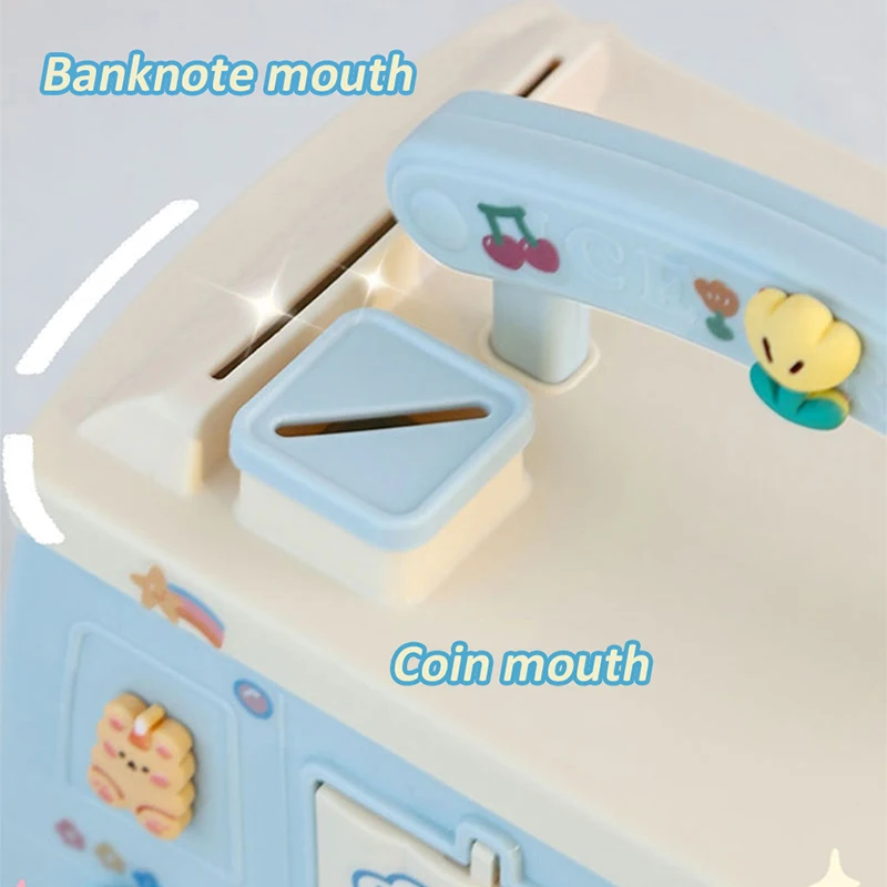 Cute House Car Money Box With Sticker Kawaii Piggy Bank For Kids Adults Big Size Savings Box For Coins Banknotes Birthday Gift