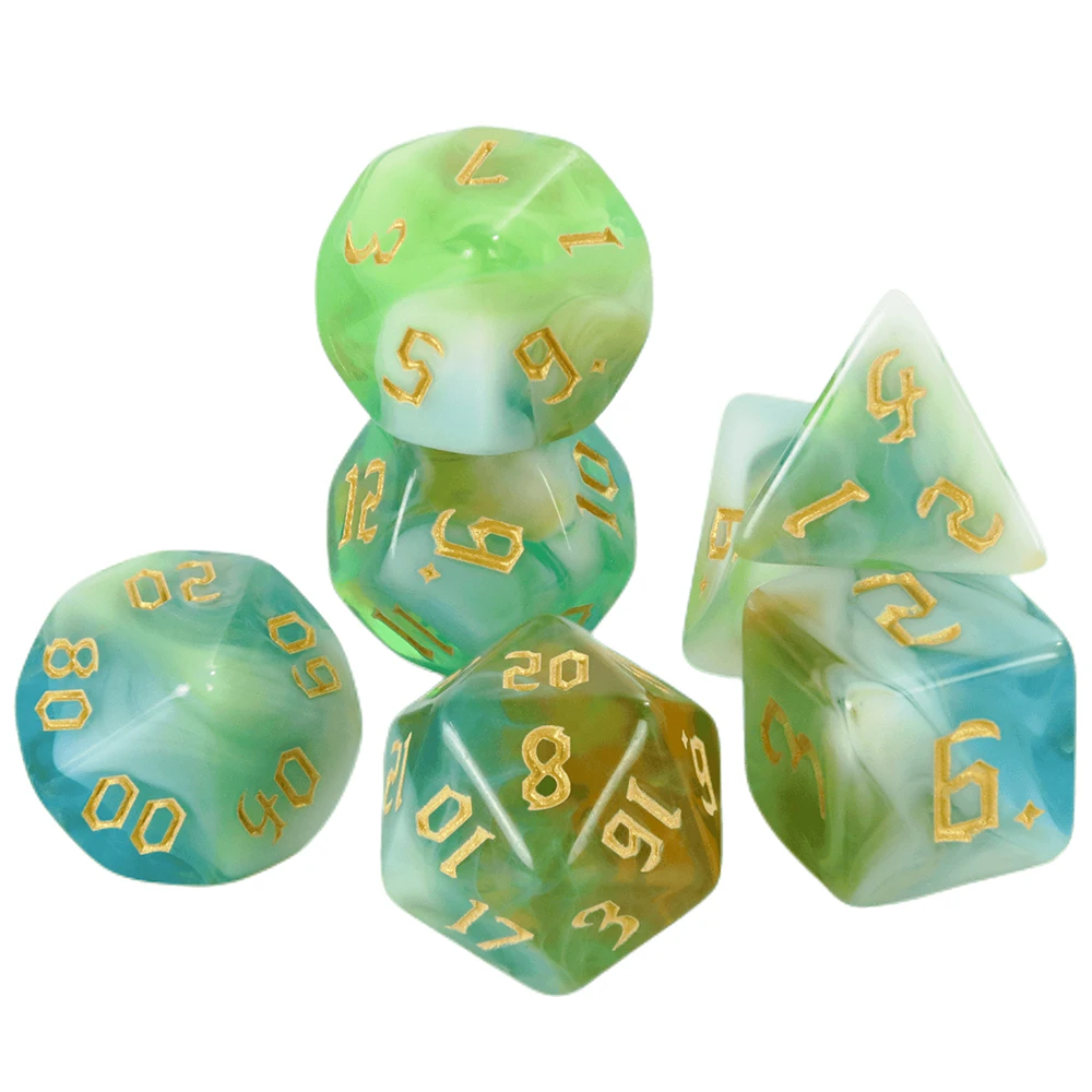 DND 7‑Piece Polyhedral Dice Set (D4–D20)