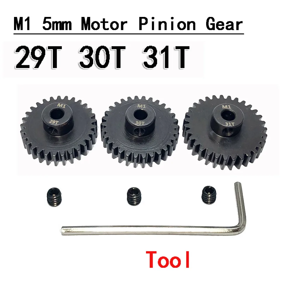 3PCS YSIDO Getriebe M1 5,0mm 11T-34T Stahl Metall Ritzel Motor Getriebe für 1/8 1/7 1/5 RC Buggy Auto Monster Truck RC Auto Ersatzteile – Detail 8