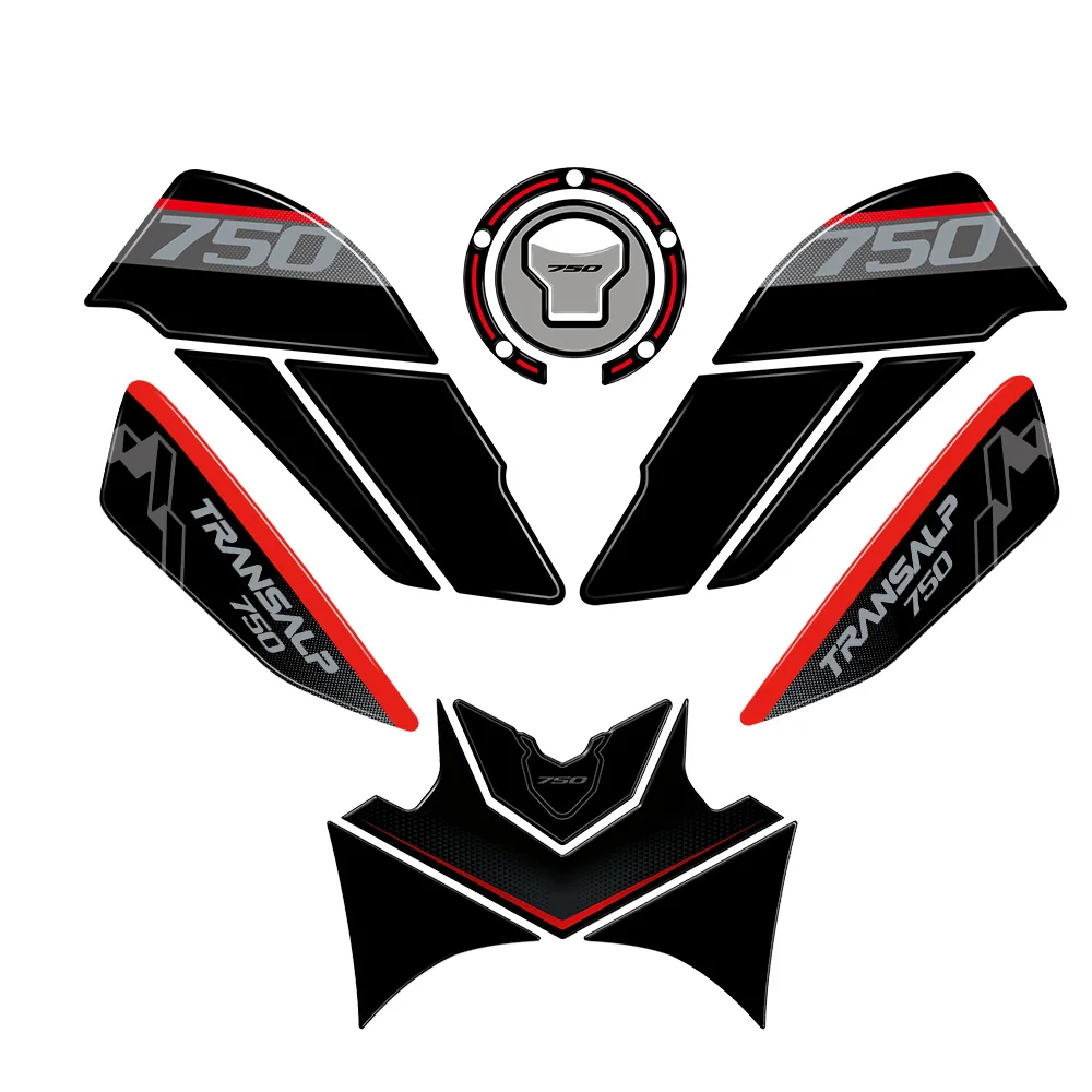 

Для мотоцикла Transalp 750 2023 XL750: Комплект аксессуаров, противоскользящая накладка на топливный бак, 3D-стикер из смолы, защитный комплект