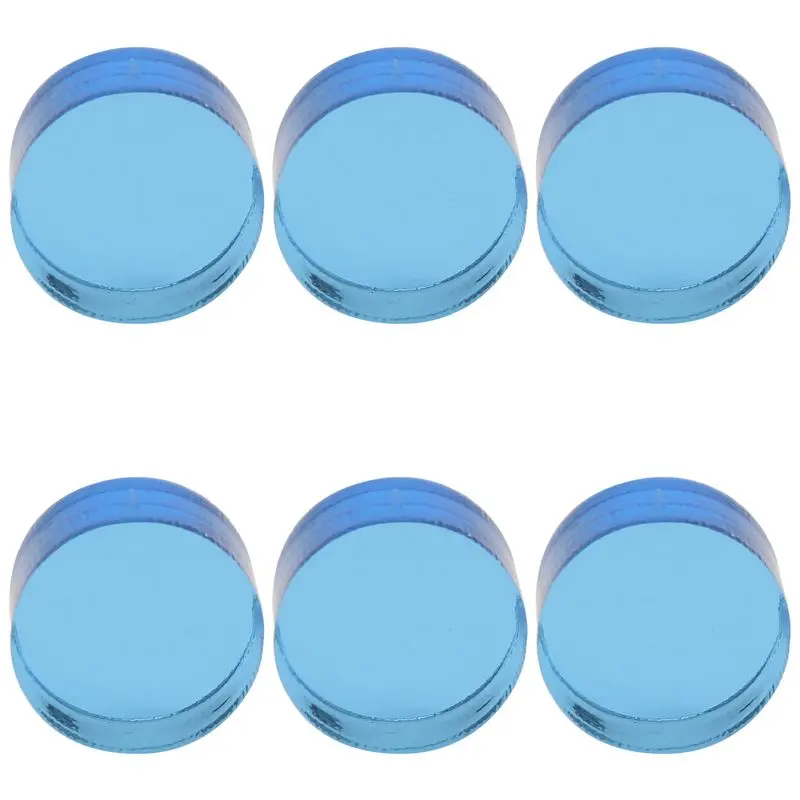 

6Pcs/Lot 14Mm Colorful Acrylic Glossy Pool Cue Tips For Jump And Break Billiard Cue Tips Stick Accessories