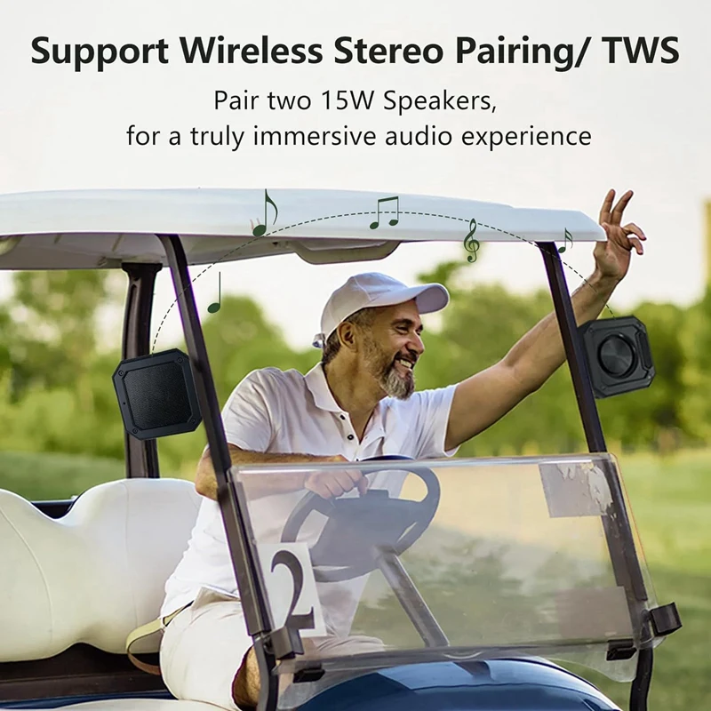 15W Golf Speaker Portable Magnetic Bluetooth Speaker Golf Cart Accessories 1 PCS