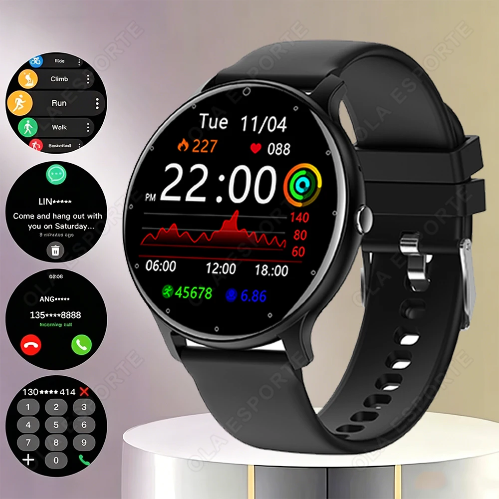 Neue Smartwatch für Herren Sport-Fitness-Uhren Herzfrequenzmessung Volltouchscreen Bluetooth-Anruf 2026 Neue Ultraleichte Smartwatch für Männer HW12