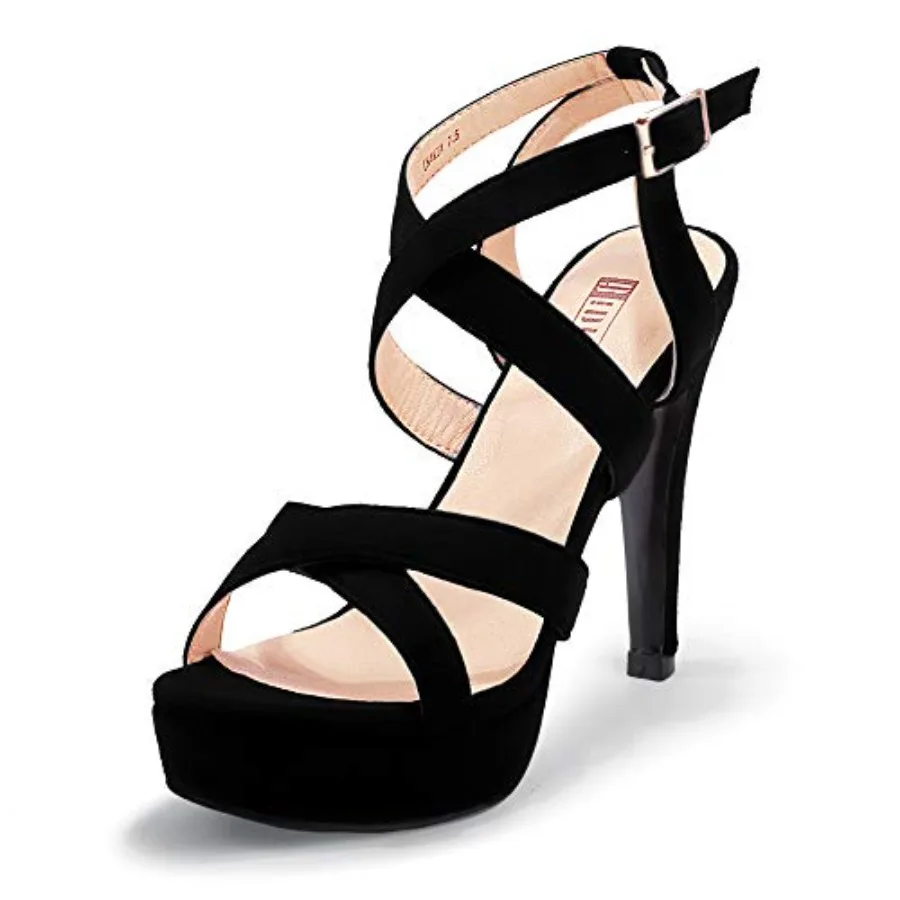 

Women's Dress Platform High Heels Strappy Heeled Sandals Open Toe Ankle Strap Shoes for Women Wedding Bridal Homecoming
