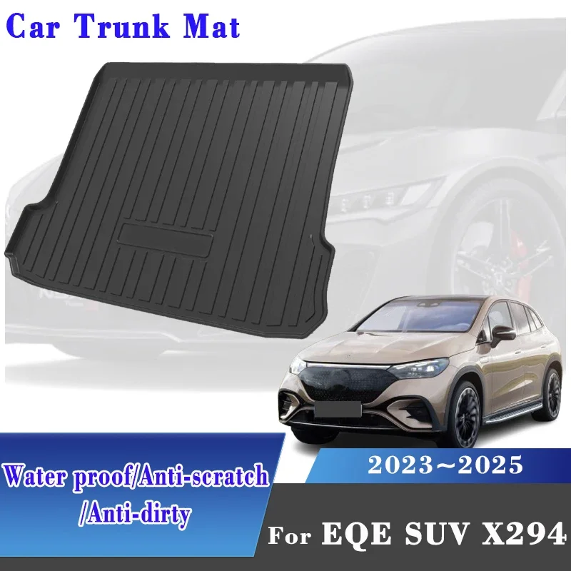 

TPE Auto Trunk Mat For Mercedes-Benz EQE SUV X294 350 2023-2025 2024 Car Boot Mats Rear Trunk Storage Pad Dust-proof Accessories