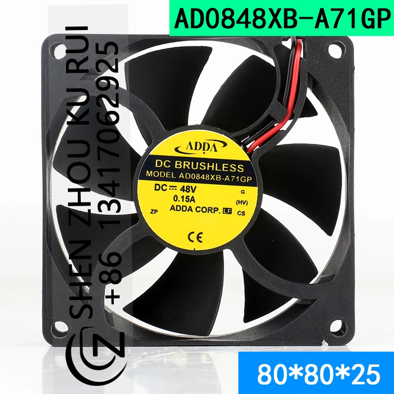 ADDA inverter 8025 5V 12V 24V DC48V 0.15A AC EC 80X80X25MM 8CM Elevator Double ball bearing axial flow AD0848XB-A71GP coolingfan