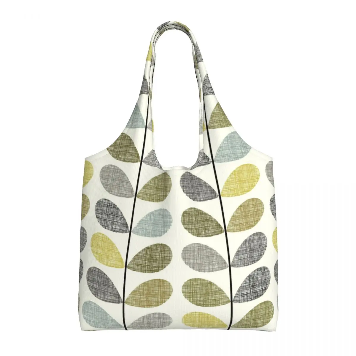 Custom Cute Printed Scribble Stem Orla Kiely Print Shopping Tote Bag Portable Canvas Shopper Shoulder Bags Photography Handbags