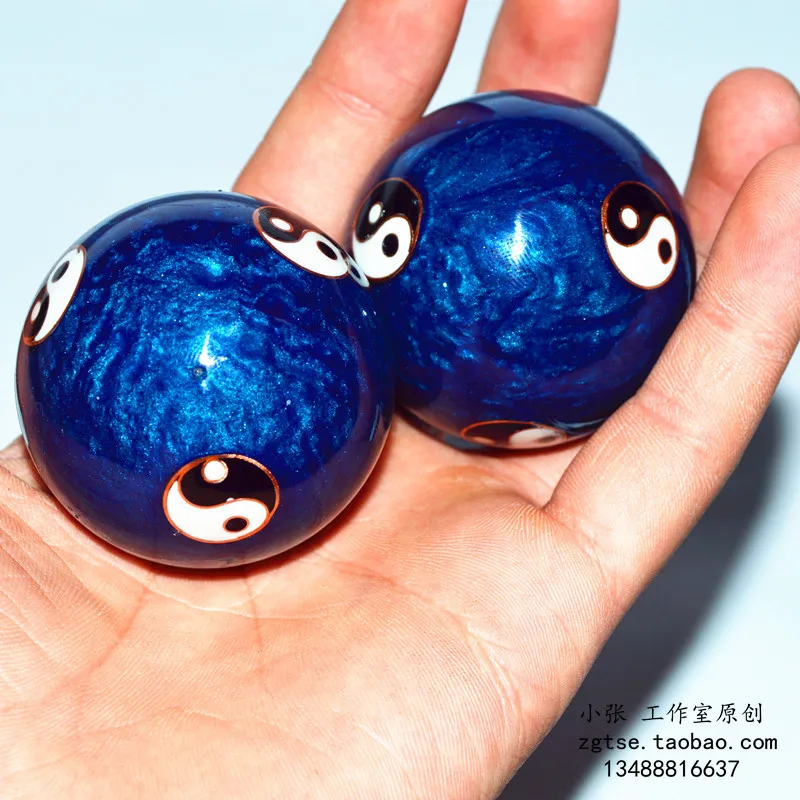 Wholesale Baoding Iron Ball Elderly Health Care Handball Cloisonne Craft Hollow Bell Tone Fitness Ball Hand Rotating Ball for th