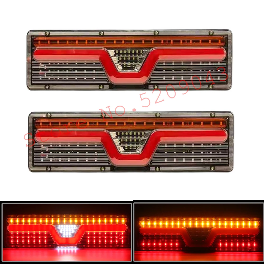 

Светодиодные задние фонари для грузовиков, 12 В, 24 В, задние фонари, задние фонари для автомобильного прицепа, стоп-сигнал, тракторы, грузовики, парковочные фургоны для КАМАЗа