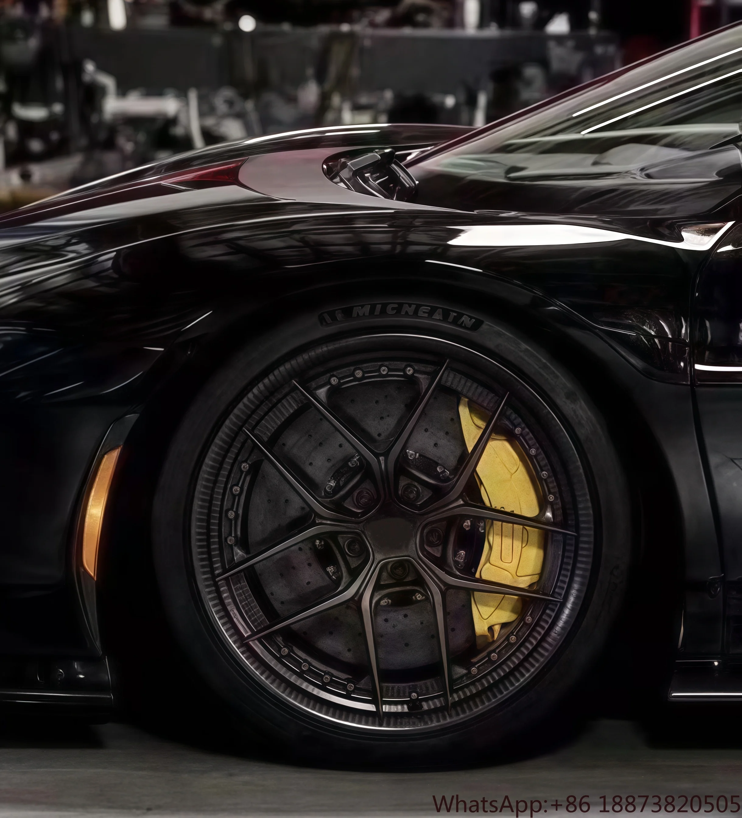 

BKU 2-Piece Forged 5x114.3 Wheels 21 22 Inch Rims Alloy Carbon Fiber Passenger Car Wheel for Ferrari 458 F430 360 488 Enzo F360