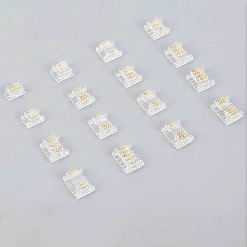 2 3 4 Pin COB LED Strip To Strip LED Connectors Strip To Wire Connection Solderless Extension For 5 8 10 12MM LED Strip Lights