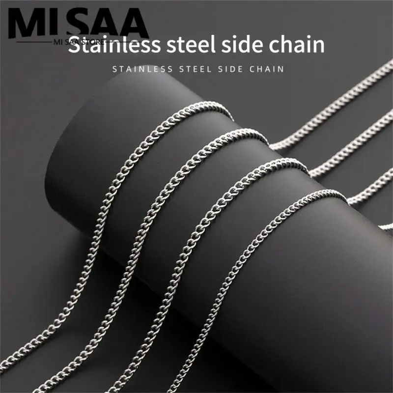 Titanium Steel Chain Fashionable Versatile Elegant Durable High-quality Unique Twisted Design Men\'s Jewelry Unique Stylish