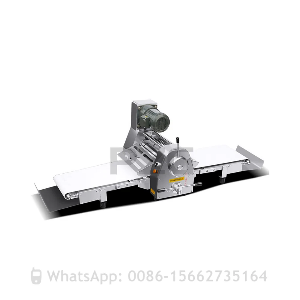 Portable 520mm Automatic Commercial Electric Reversible Folding Desktop Table Top Croissant Dough Sheeter Machine