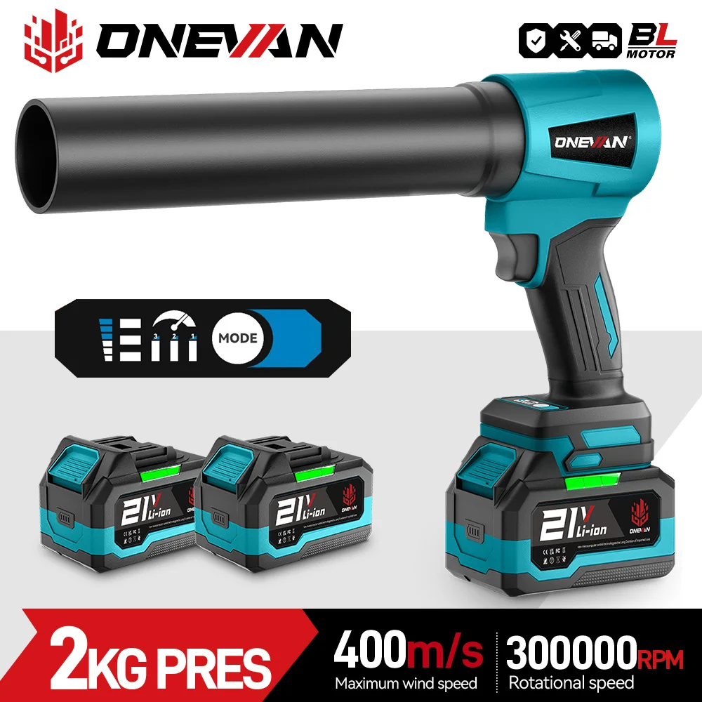 ONEVAN 4000W Szénkefe nélküli elektromos turbó fúvó 400M/S 300000RPM lombfúvó porfúvó szerszám Makita 18V akkumulátorhoz