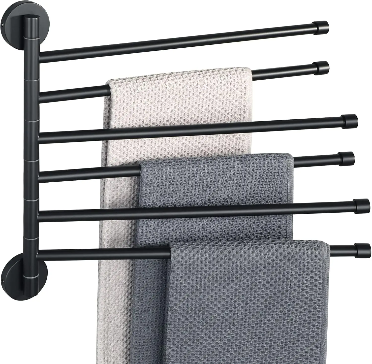 

Swivel Towel Rack,Folding 6 Arms Hand Towel Bars Towel Hanger for Bathroom,Wall Mount Drying Racks for Laundry,SUS304 Stai