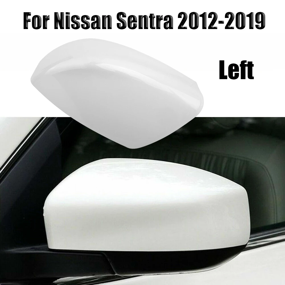 

For Nissan Sentra Mirror Cover Cap Rear Mirror Cover Garden Indoor Left Side No Signal Primer Paintable Parts White