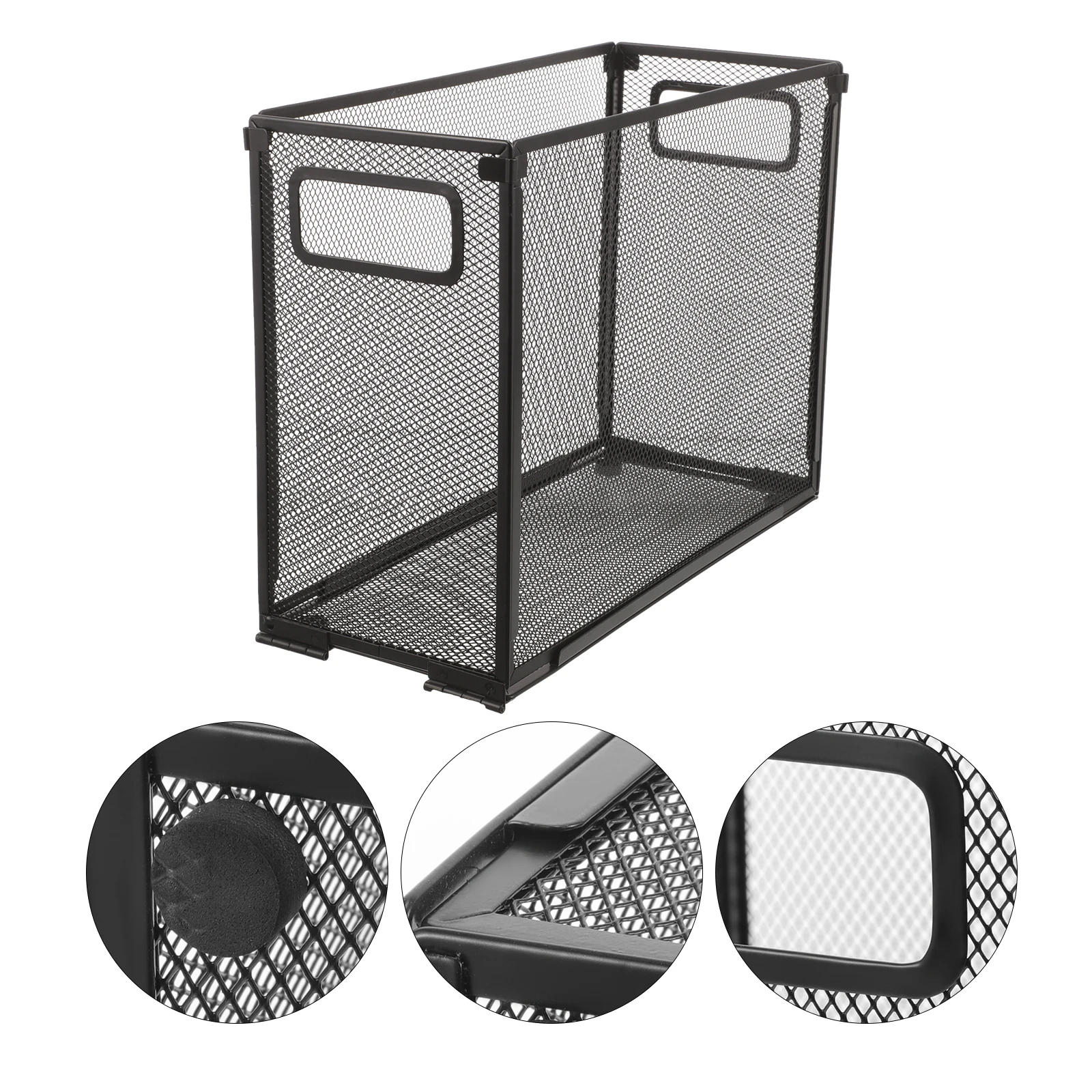 

File Folder Frame Storage Rack Mesh Organizer for Desktop Holder Magazine Office Organiser Black