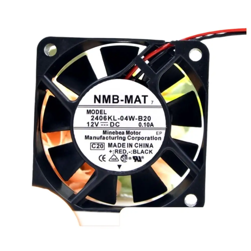 

60mm 6cm Axial Fan for NMB 2406KL-04W-B20 12V 0.10A 60x60x15mm Cooling CPU, Low Power Consumption