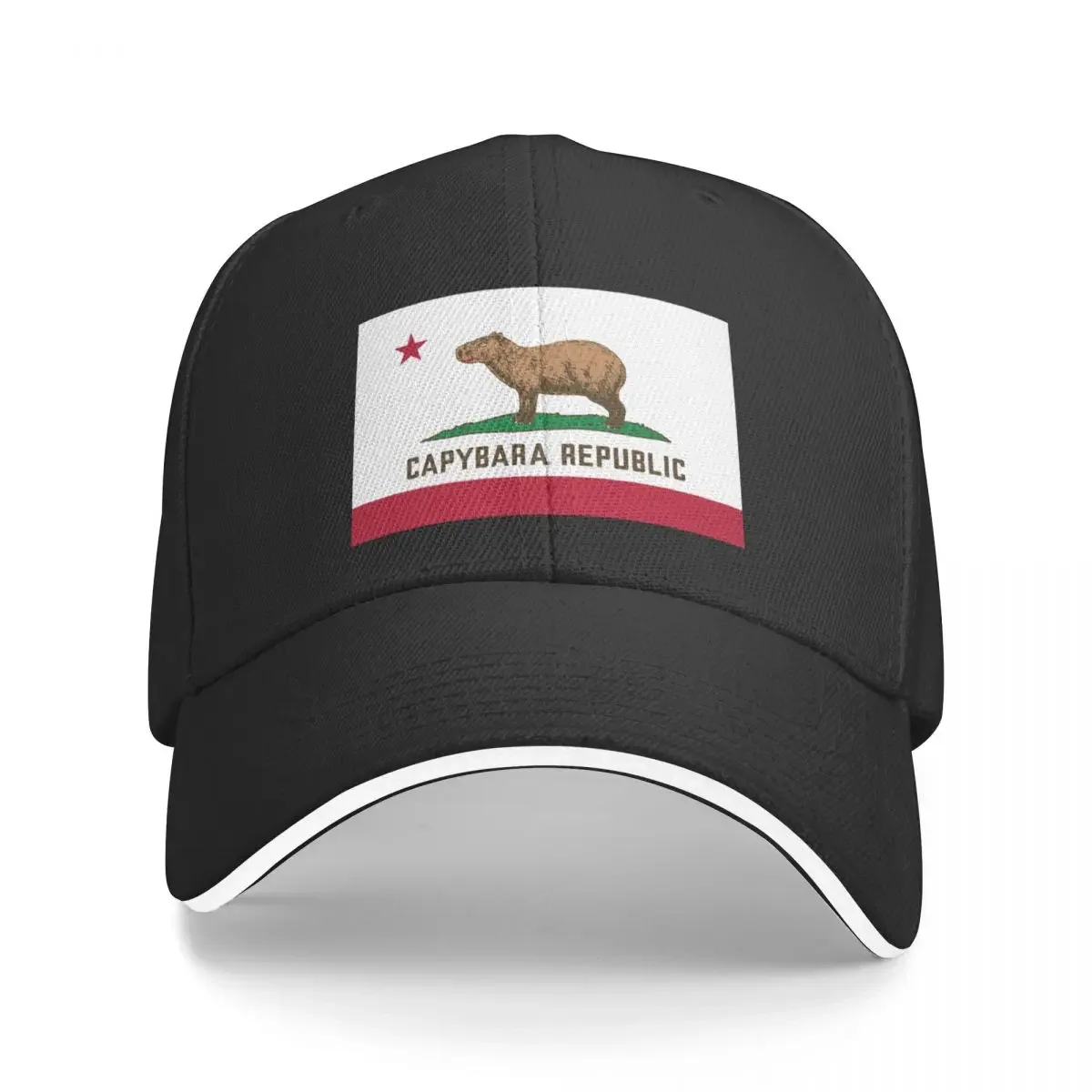 

New Capybara Republic (on black) Baseball Cap Luxury Man Hat New Hat New In Hat Men's Hats Women's