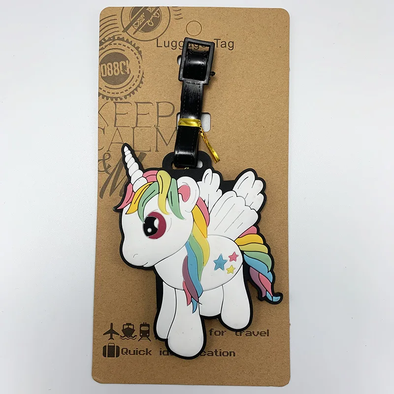 Official Hasbro My Little Pony Luggage Tag Soft PVC Cartoon Suitcase Tag Travel Baggage Identifier Backpack Hanging Label Gifts view 5