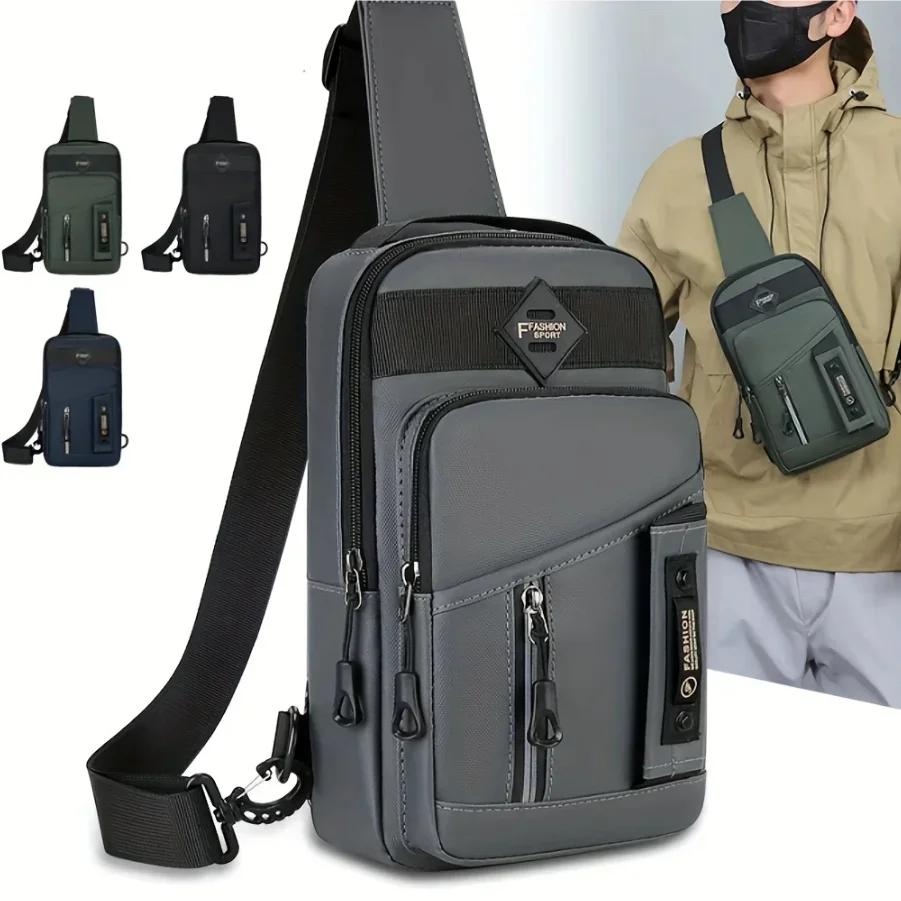 

New Men Shoulder Bags Chest Bag Multifuncional Crossbody Bags Travel Sling Bag